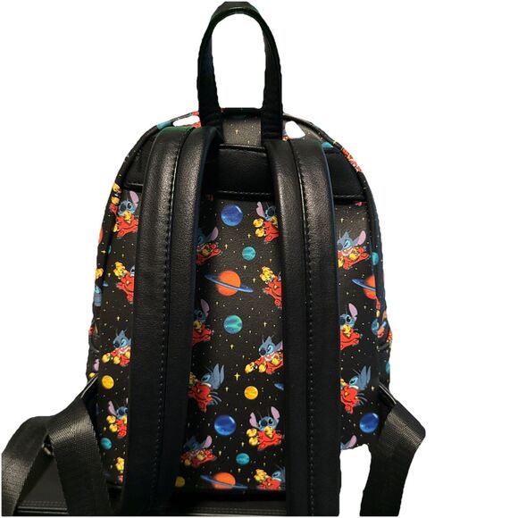 Loungefly Disney Lilo & Stitch in Space Allover Print Mini Backpack - Picture 3 of 7